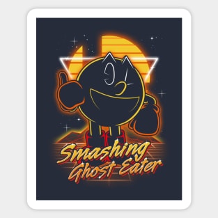 Retro Smashing Ghost Eater Sticker